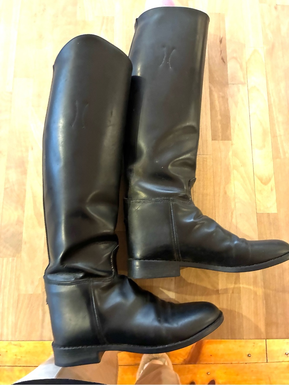 Dover Saddlery Black Leather Pull-On Tall Riding Boots - woman’s sz 7.5 slim